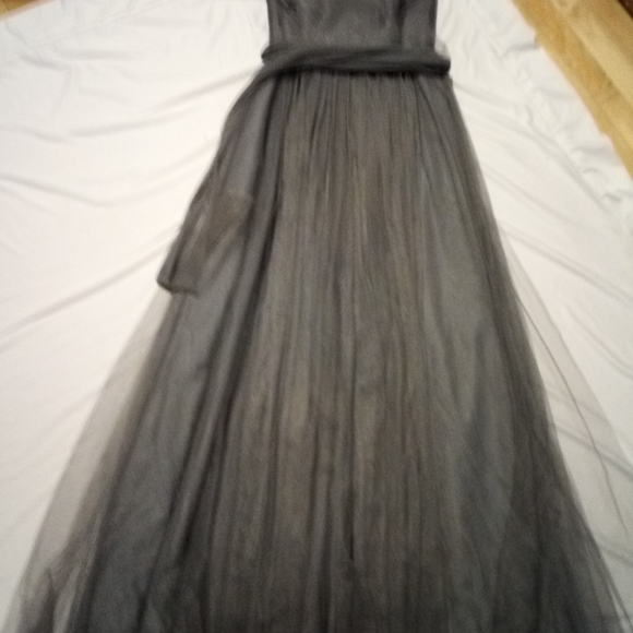 Allures Bridals Brideslmaid Gray Dress - Picture 3 of 5